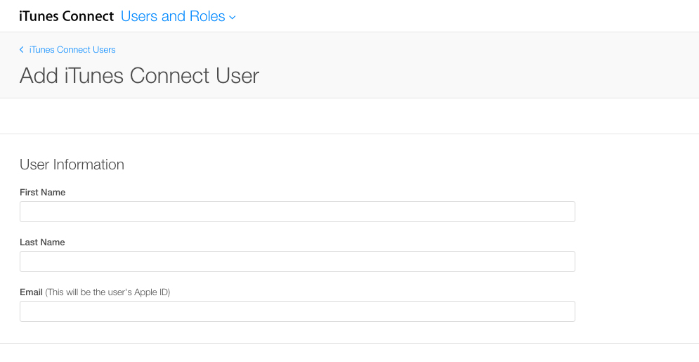 add itunes connect user
