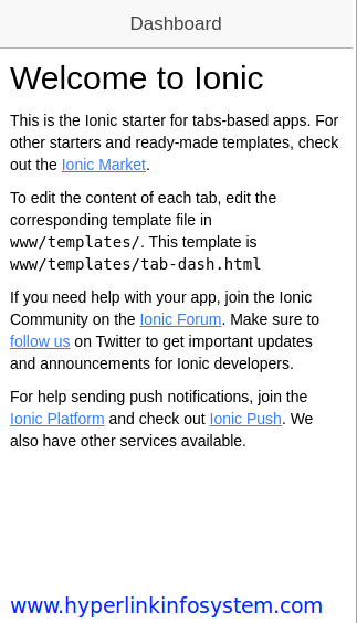Create Incredible Application on Ionic platform | Hyperlink InfoSystem