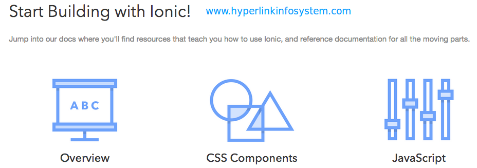 Create mobile application with Ionic Framework | Hyperlink InfoSystem