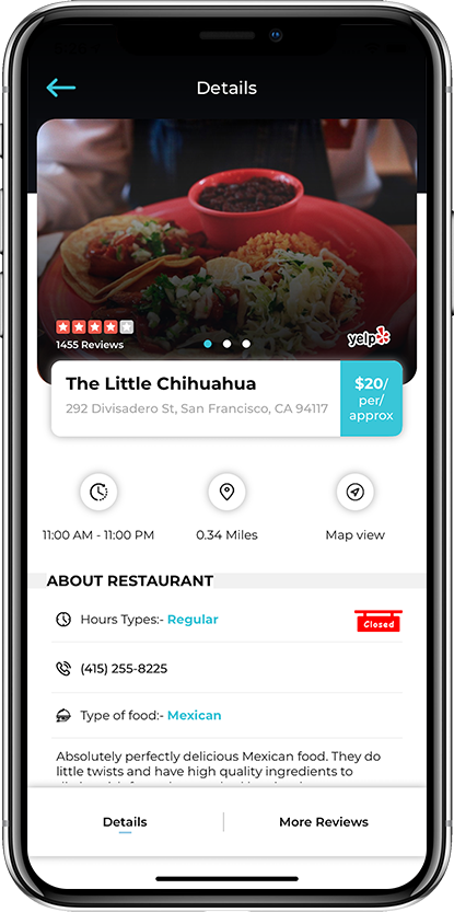 boh restaurant finder app