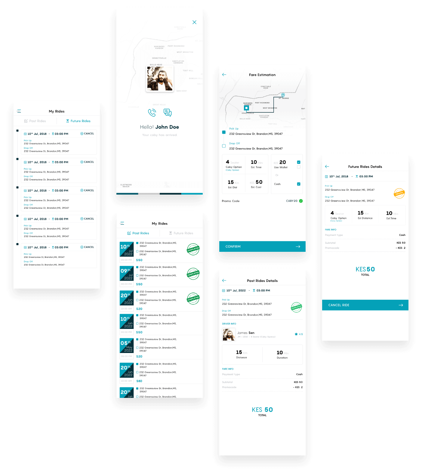 caby ride hailing mobile app