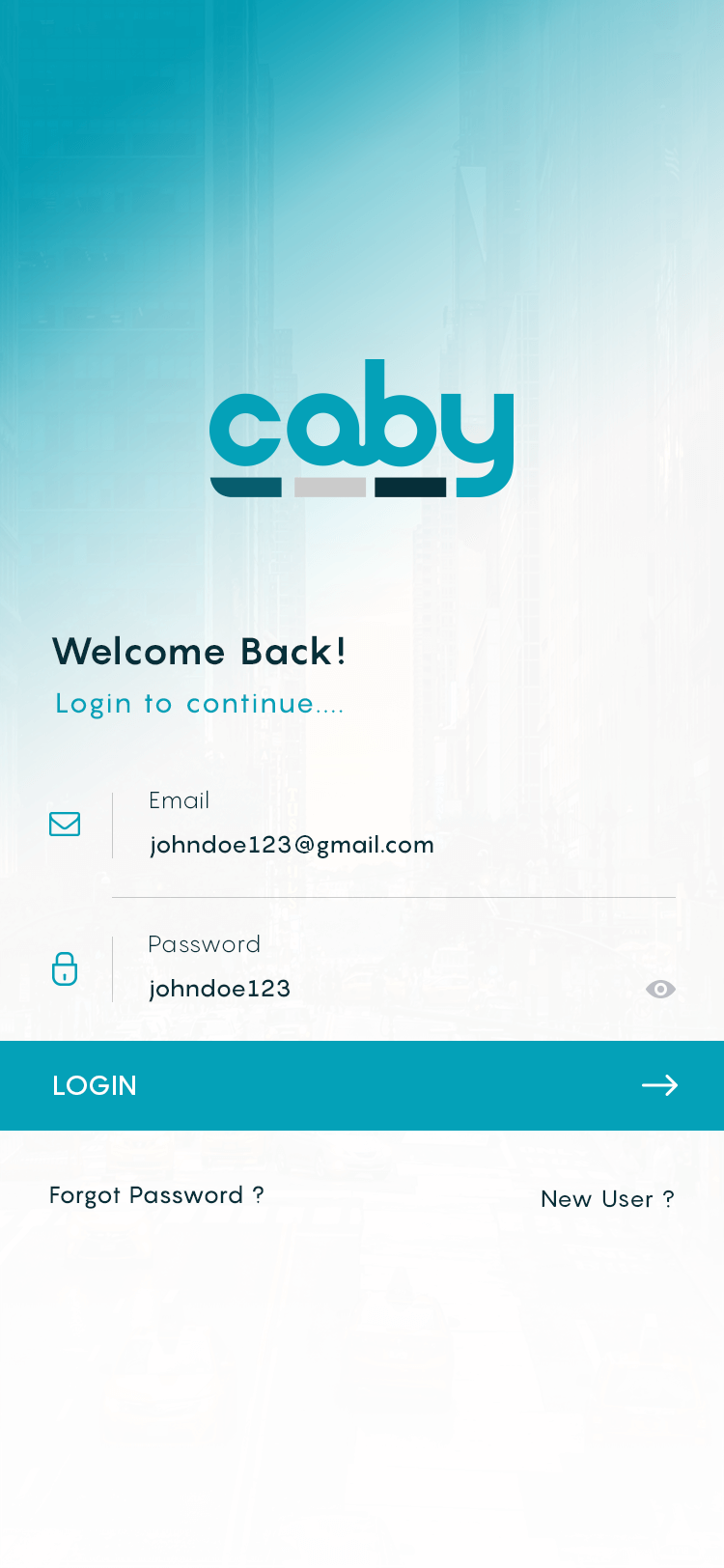 caby ride hailing mobile app