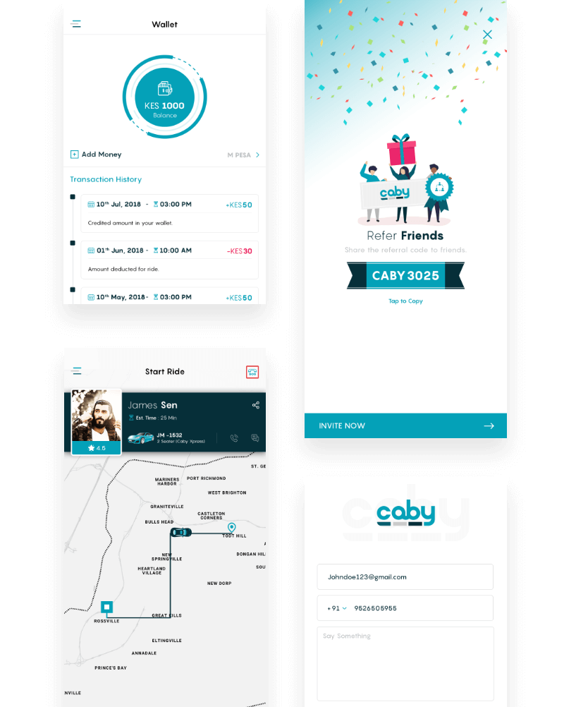 caby ride hailing mobile app