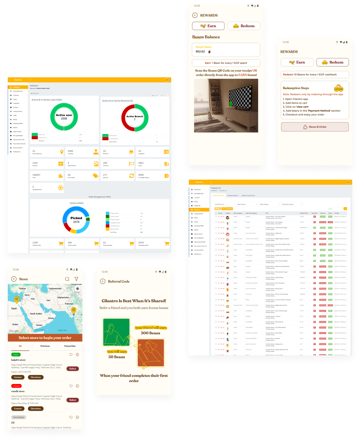 cilantro app and website features