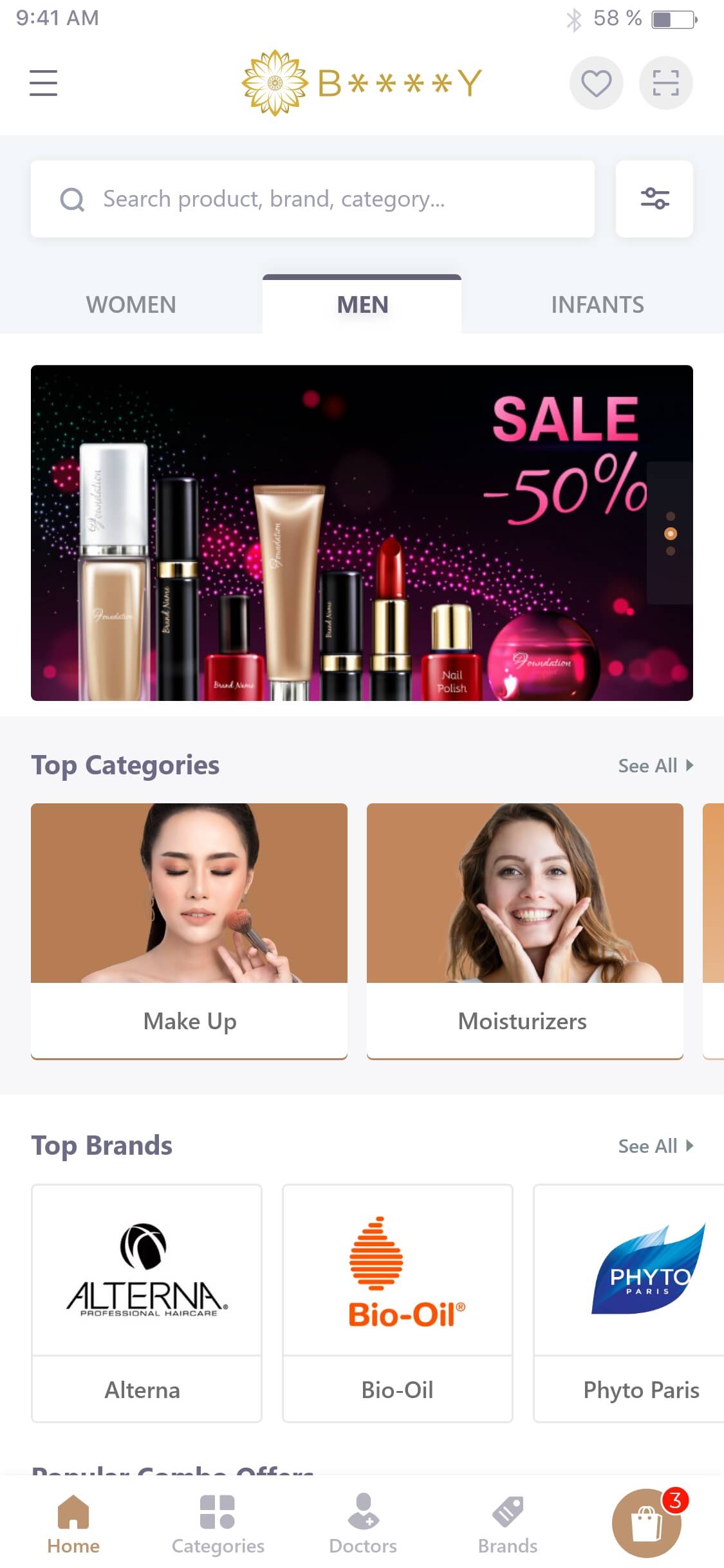 Ecommerce Website & App for Cosmetics Products