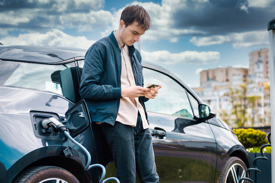 EV charging station management application for smart cities