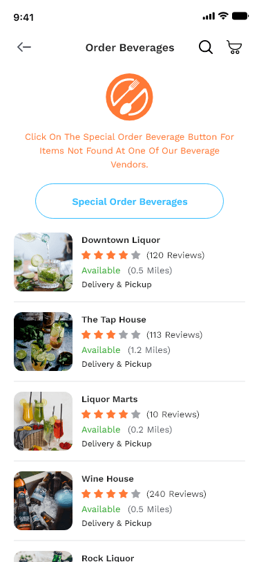 food delivery app