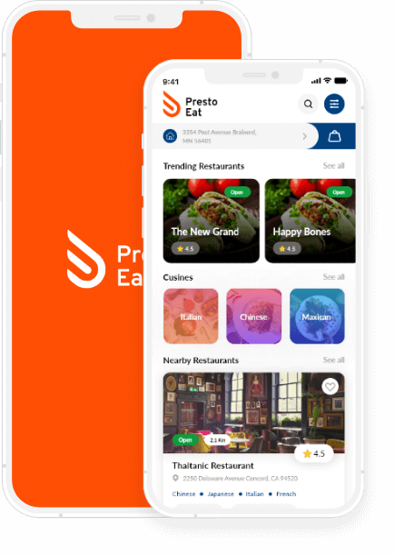 prestoeat food delivery app