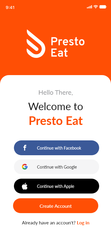 prestoeat food delivery app