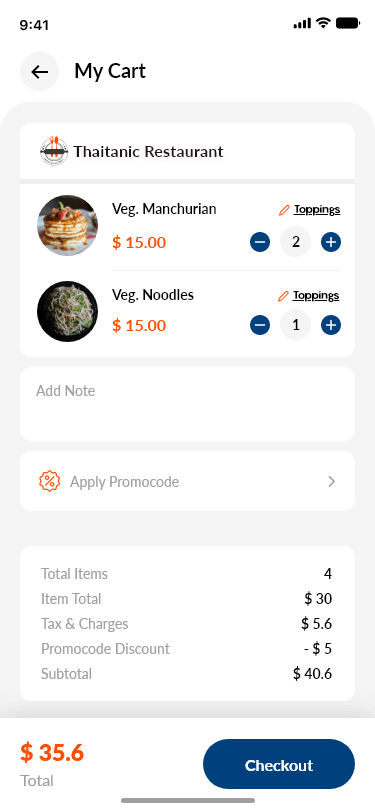 prestoeat food delivery app