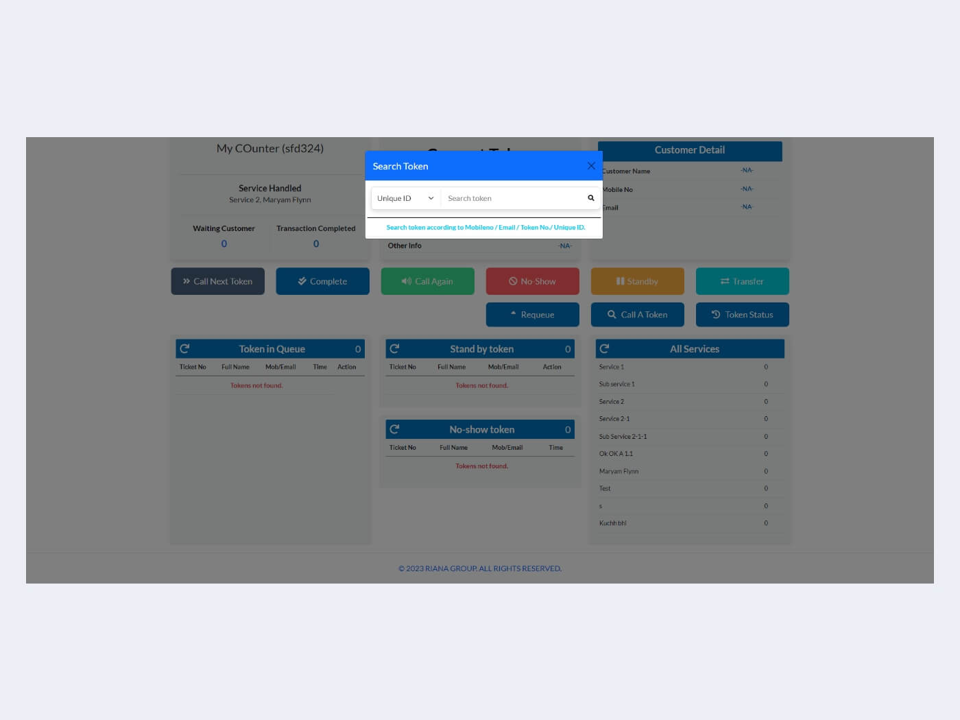 q-sys a queue management system operator panel