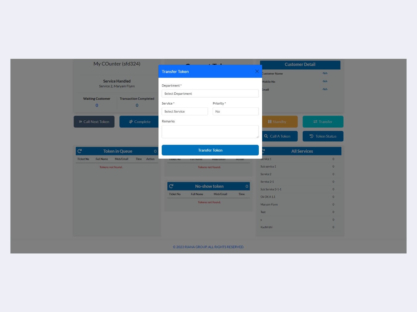 q-sys a queue management system operator panel