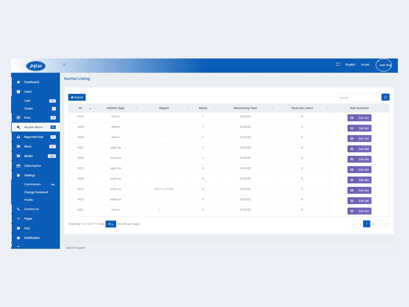 Sawem - Online Car Bidding Mobile Application