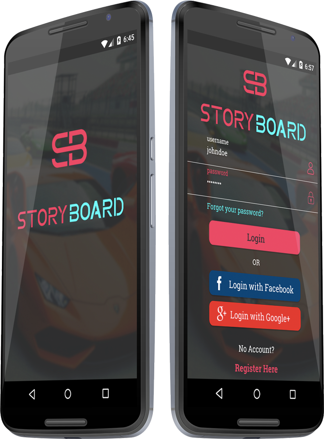 storyboard android screen