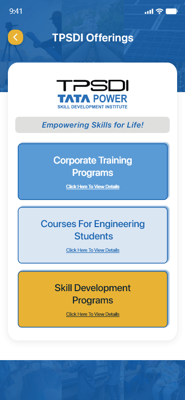 tata power skill development institute app