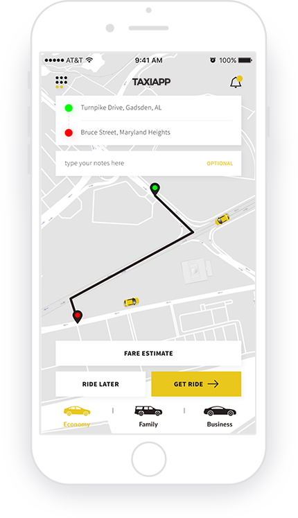 on-demand taxi app