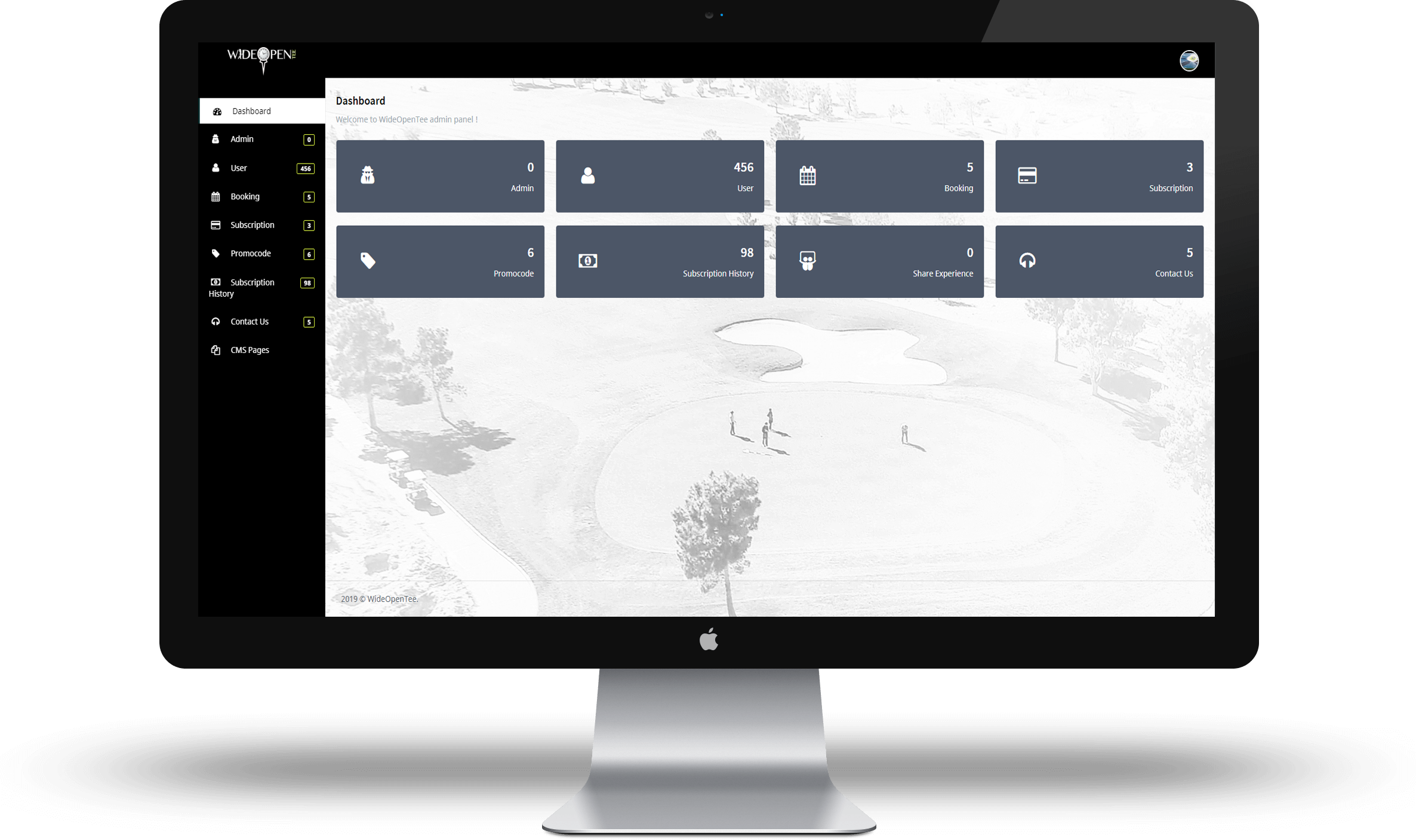 wide open tee admin panel