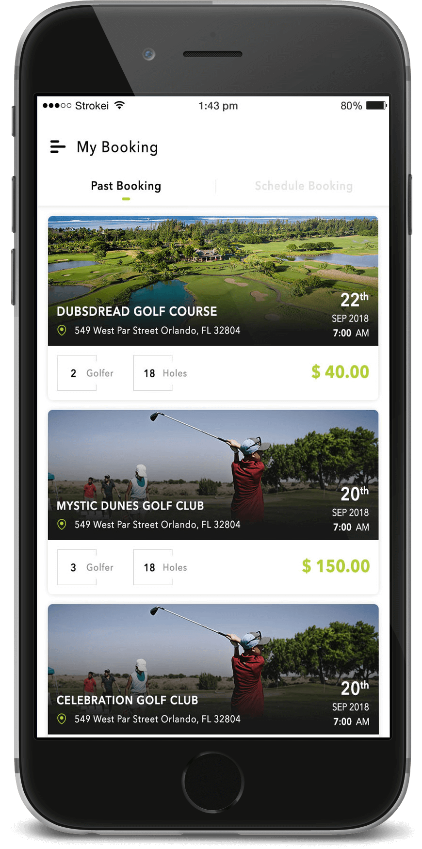 golf ground booking app