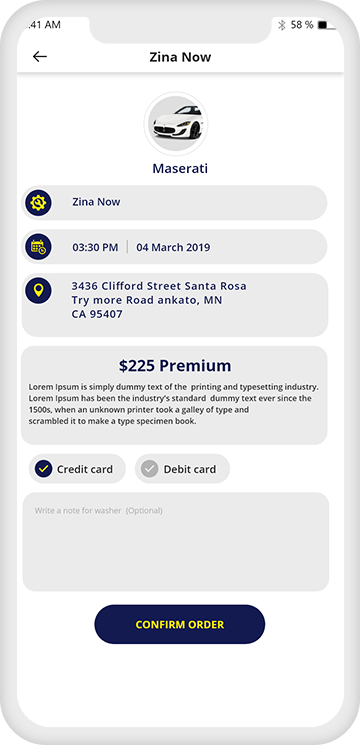 car wash booking app