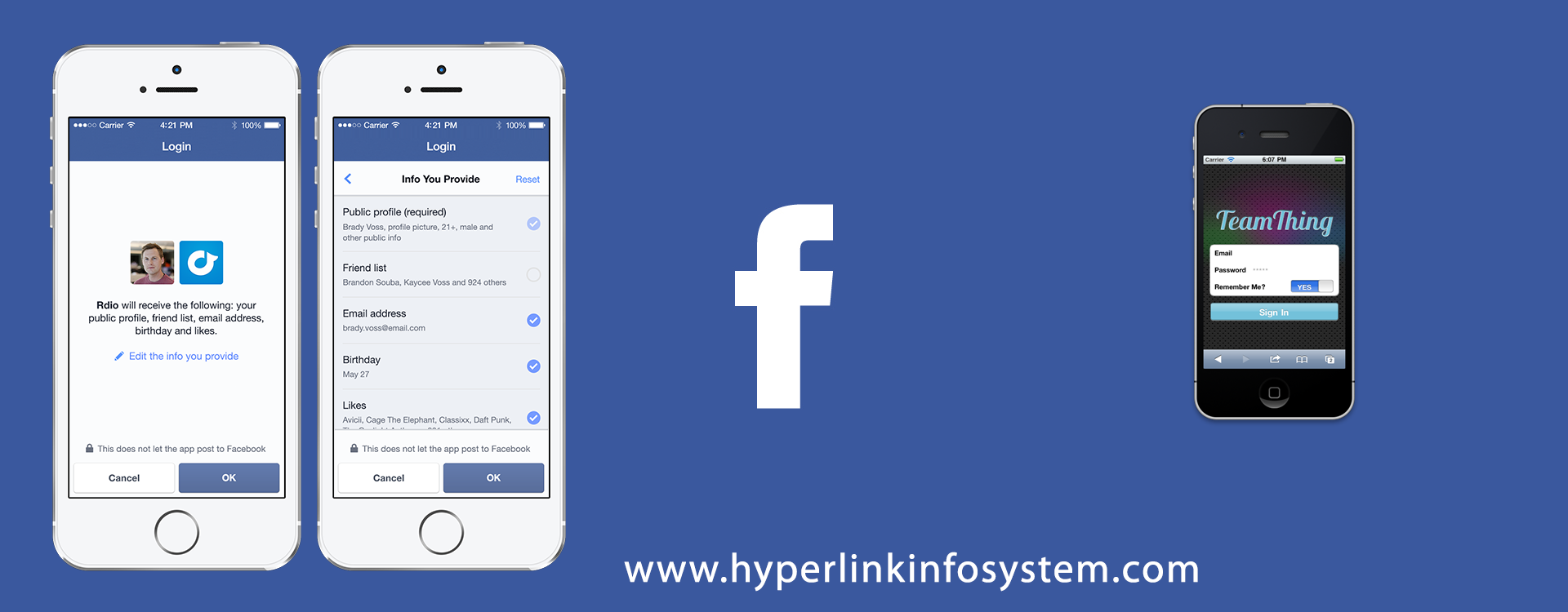 how to integrate facebook login in any application