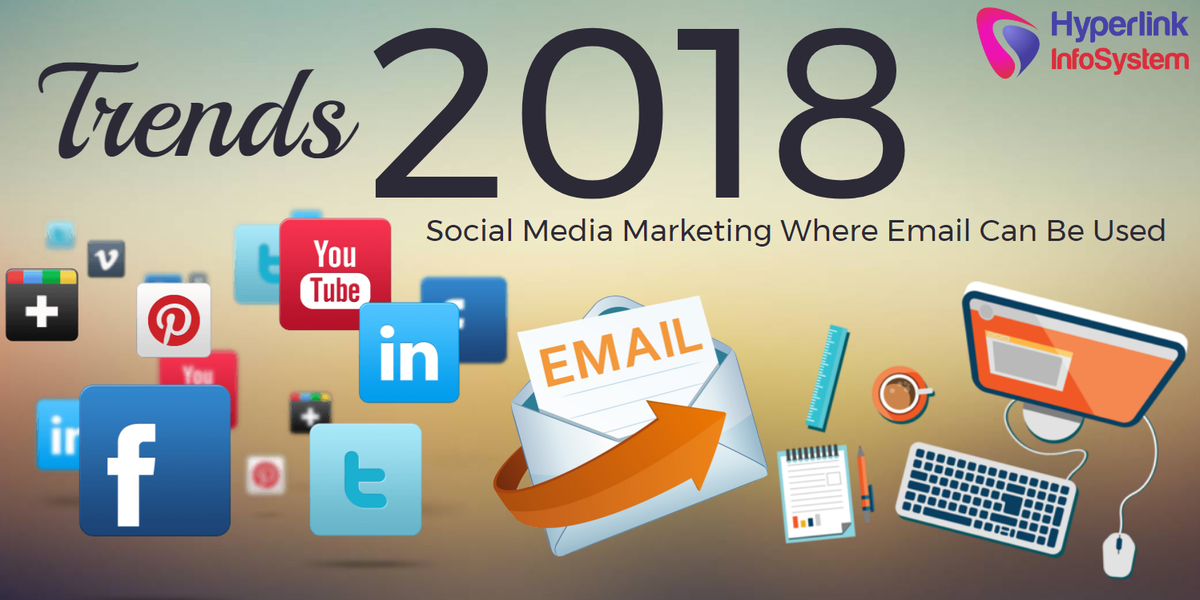 social media marketing where email can be used