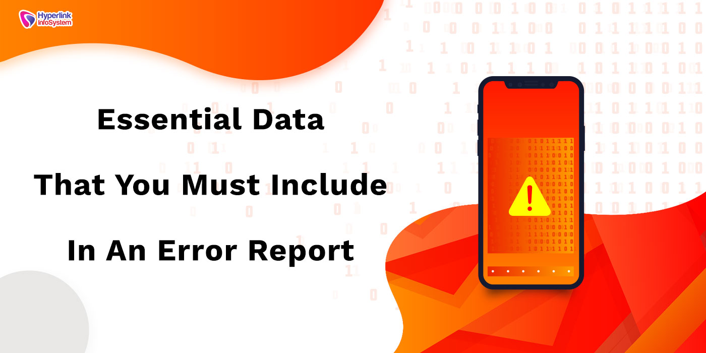 essential data that include in error report
