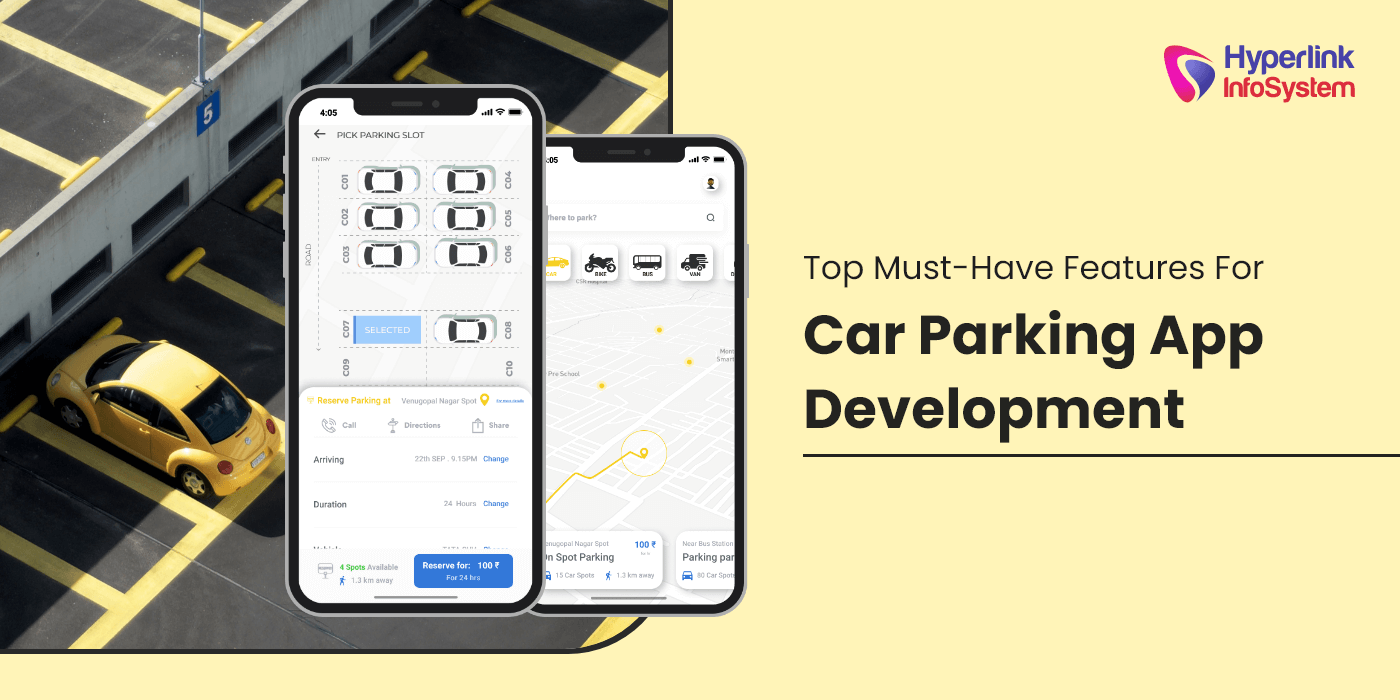 features for car parking app development