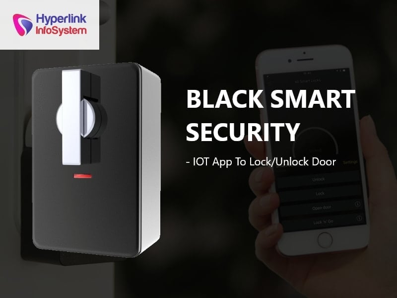 black smart security - iot-based app to lock/unlock your doors