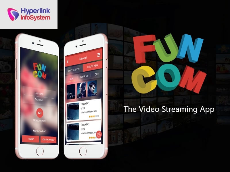 funcom - video streaming app