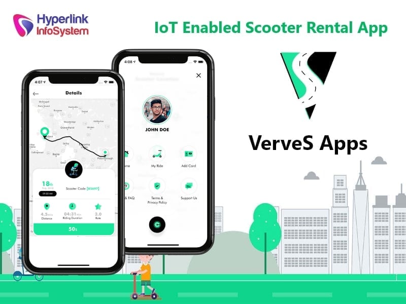 verves apps – iot enabled scooter rental app