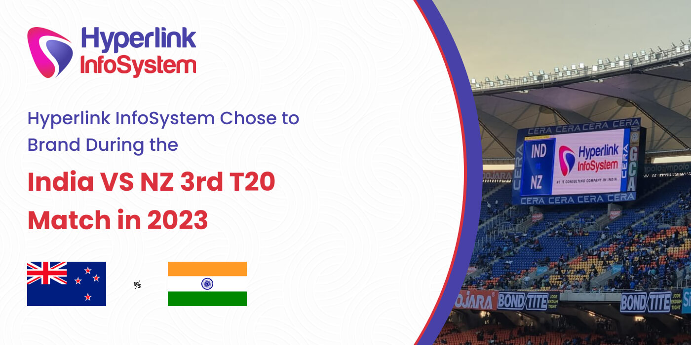 hyperlink infosystem chose to brand during the india vs nz t20 match