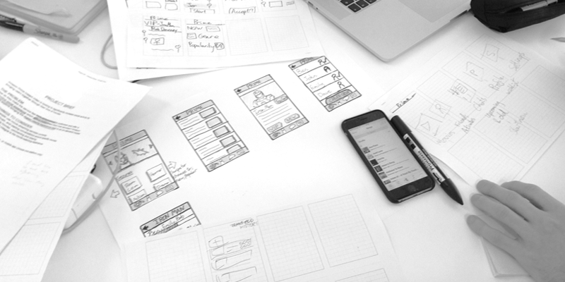 mobile app wireframe