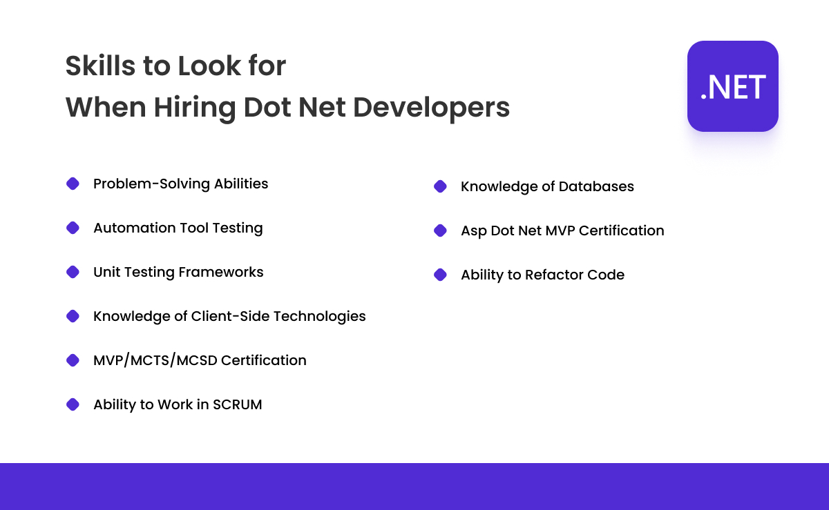 skills to look for when hiring dot net developers