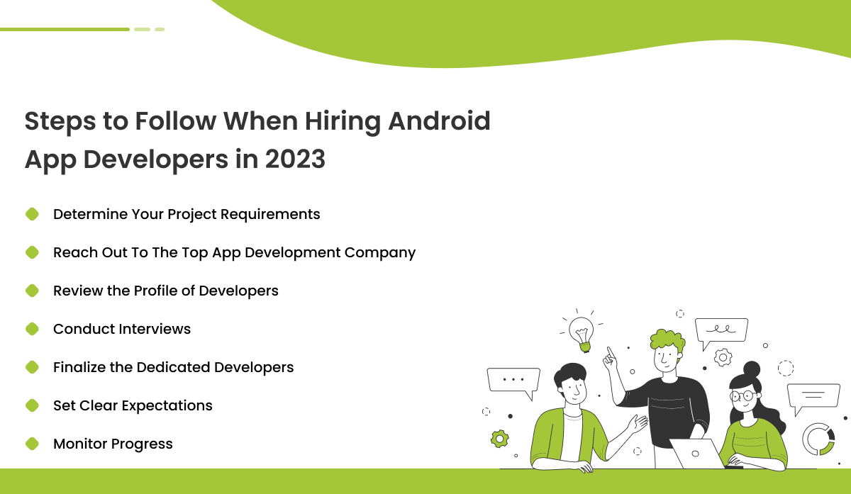 steps to follow when hiring android app developer