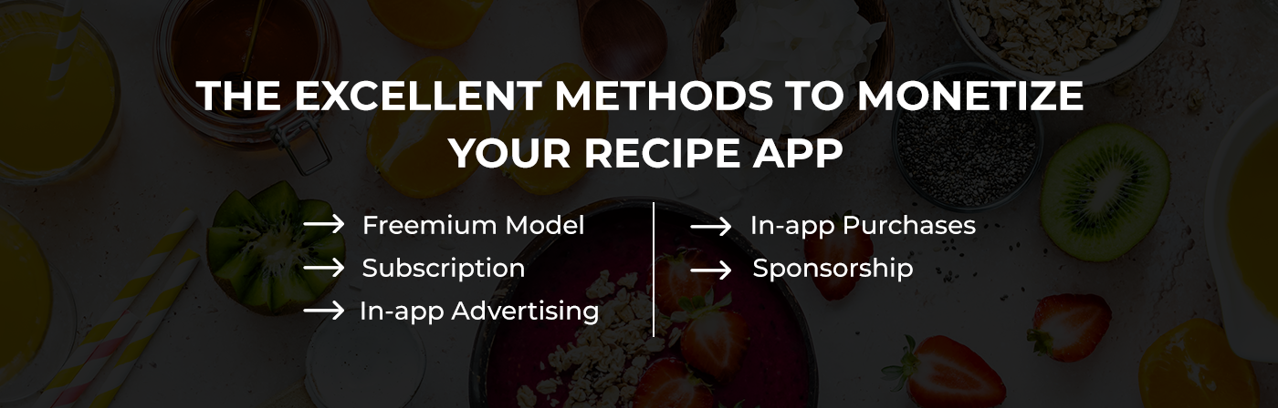 monetize your recipe app